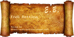 Endl Bettina névjegykártya